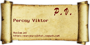 Percsy Viktor névjegykártya